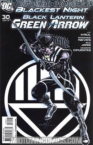 Green Arrow Vol 4 #30 Cover B Incentive Mike Grell Variant Cover (Blackest Night Tie-In)