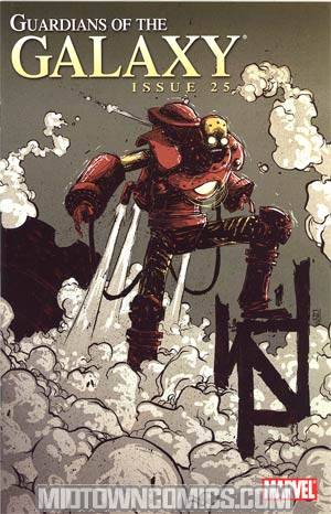 Guardians Of The Galaxy Vol 2 #25 Cover B Incentive Iron Man By Design By Skottie Young Variant Cover (Realm Of Kings Tie-In)