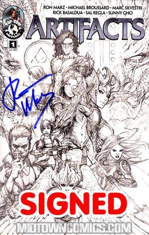 Artifacts #1 Cover N Incentive Top Cow Jam Sketch Cover Signed By Ron Marz