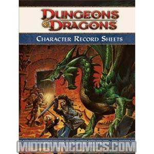 Dungeons & Dragons Character Record Sheets Role Playing Game Character Sheets TP 4th Edition