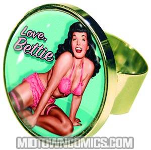 Bettie Page Aquamarine Adjustable Ring