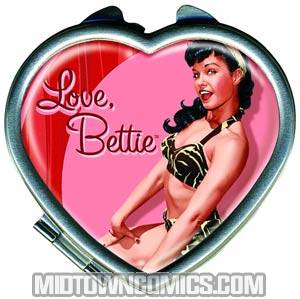 Bettie Page Cherry Red Heart Compact