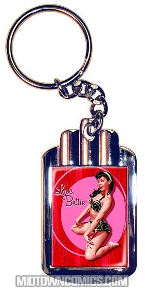 Bettie Page Cherry Red Keychain