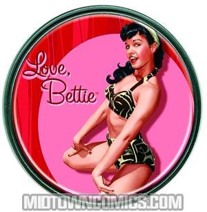 Bettie Page Cherry Red Round Belt Buckle