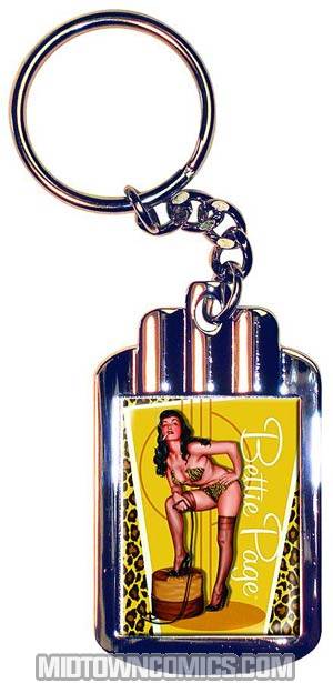 Bettie Page Golden Leopard Keychain