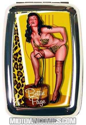 Bettie Page Golden Leopard Pill Box