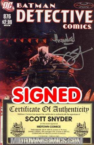 Detective Comics #876 Cover B Signed By Scott Snyder