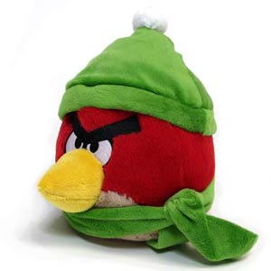 Angry Birds 6-Inch Winter Hat Plush - Red Bird