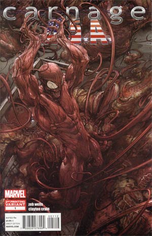 Carnage USA #1 Cover C 2nd Ptg Clayton Crain Variant Cover