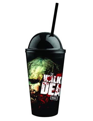 Walking Dead 16-Ounce Cold Cup With Lid & Straw - Zombies