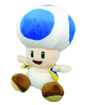 Super Mario Bros Plush - Blue Toad 7-Inch