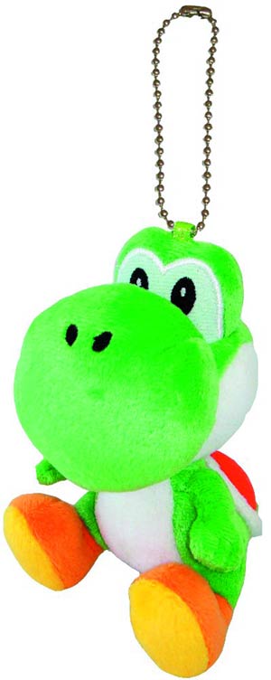 Super Mario Bros 5-Inch Plush Keychain - Yoshi