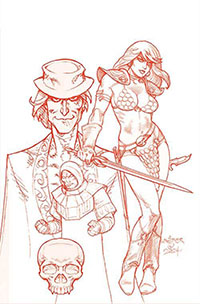 Red Sonja Death And The Devil #1 Cover X Incentive Joseph Michael Linsner Red Line Art Virgin Cover