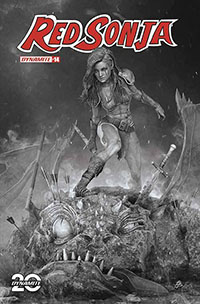 Red Sonja Vol 10 #14 Cover O Incentive Bjorn Barends Black & White Cover