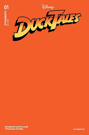 Ducktales Vol 5 #1 Cover V Variant Orange Blank Authentix Cover