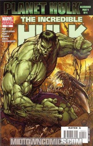 Incredible Hulk Vol 2 #100 Cover B Incentive Michael Turner Green Hulk Variant Cover