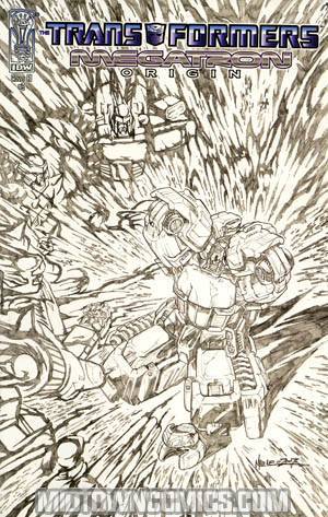 Transformers Megatron Origin #3 Incentive Alex Milne Sketch Cover