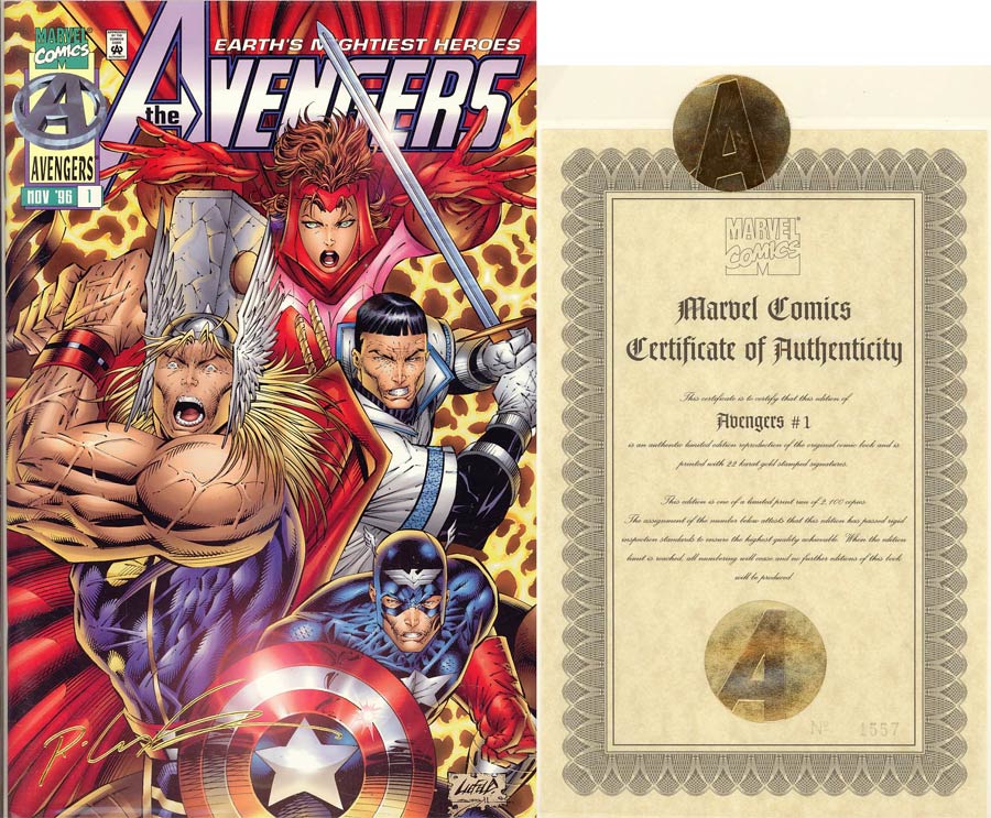 Avengers Vol 2 #1 Cover C Gold Signature Series