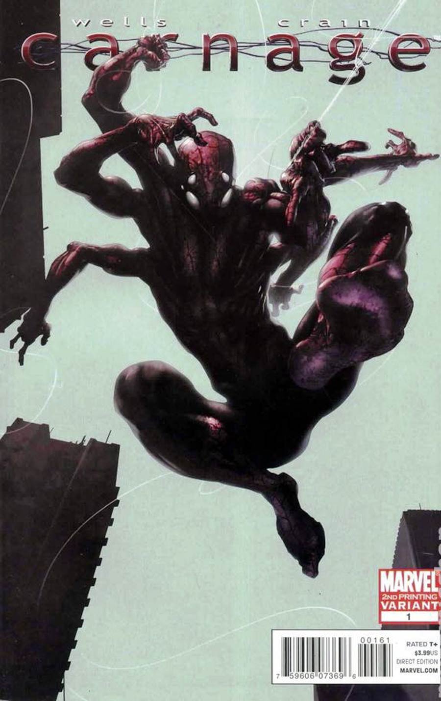 Carnage #1 Cover E 2nd Ptg Clayton Crain Variant Cover