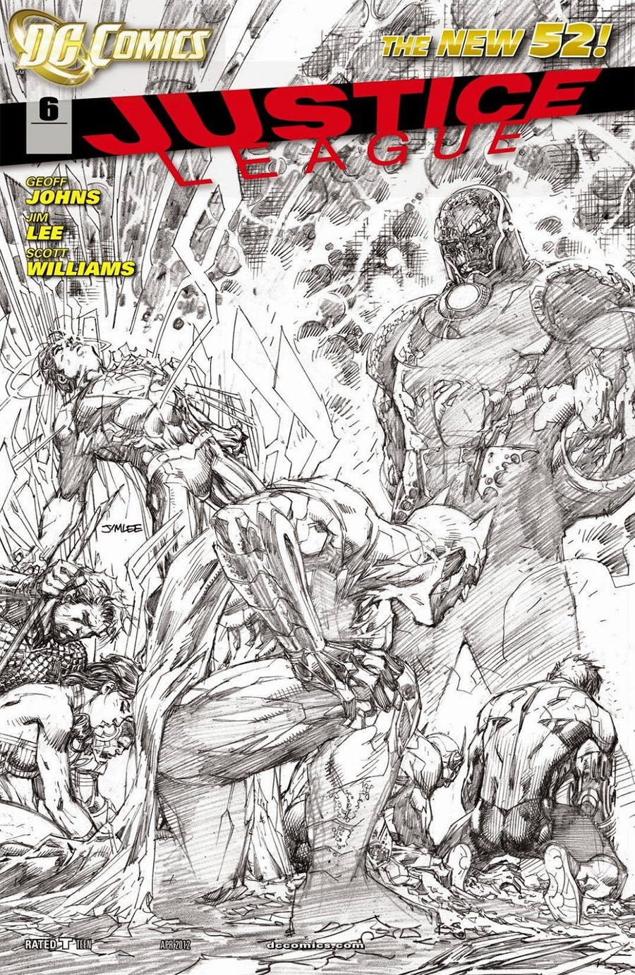 Justice League Vol 2 #6 Incentive Jim Lee Sketch Cover