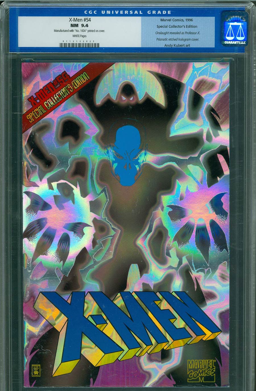 X-Men Vol 2 #54 Cover C Prismatic Etched Hologram Variant Cover CGC 9.4