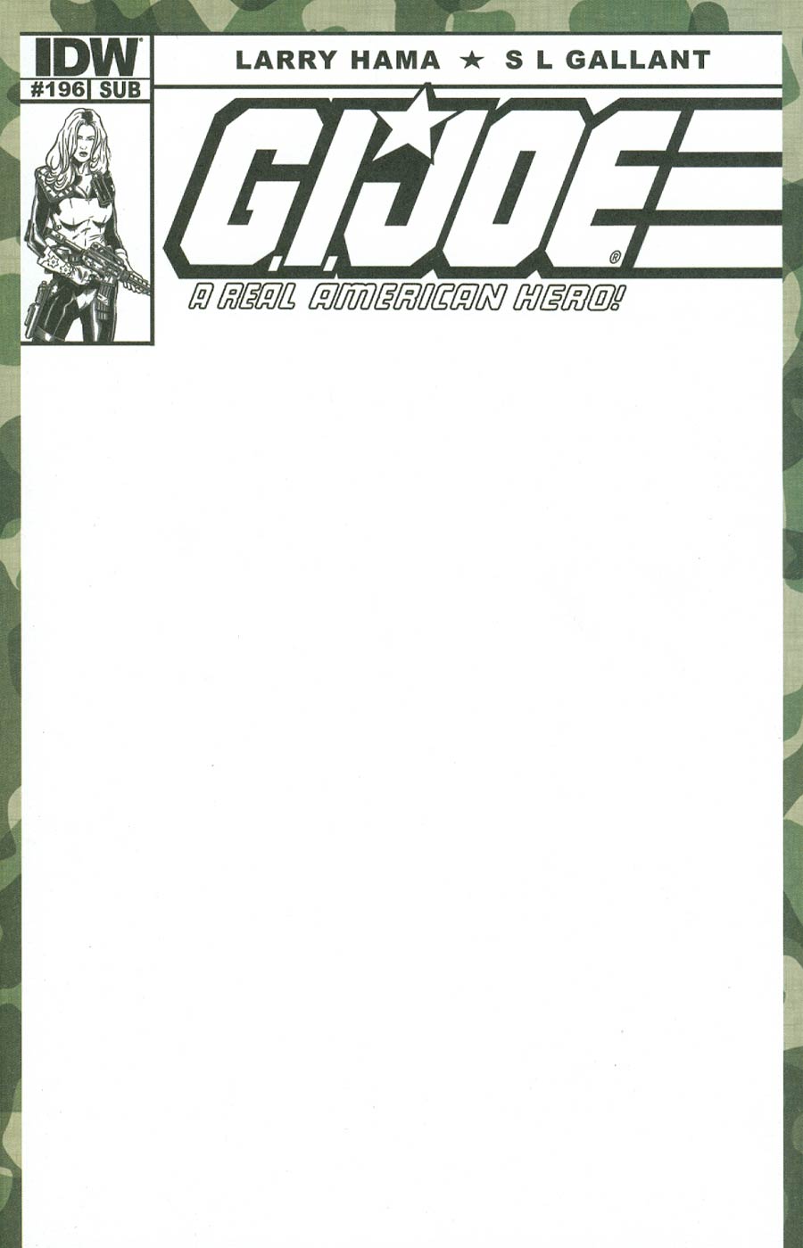 GI Joe A Real American Hero #196 Cover B Variant Blank Subscription Cover