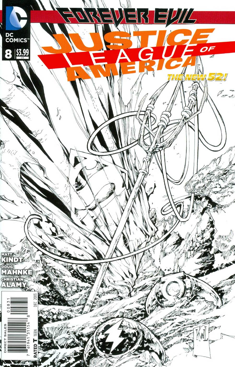 Justice League Of America Vol 3 #8 Cover E Incentive Ken Lashley Sketch Cover (Forever Evil Tie-In)