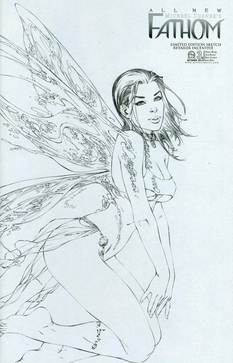 All New Fathom #3 Cover D Incentive E-Bas Sketch Cover