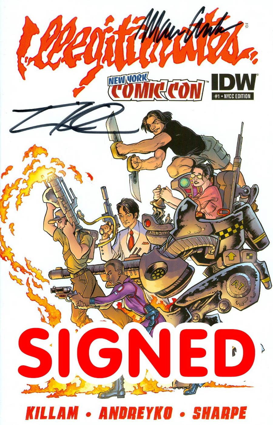 Illegitimates #1 Cover E NYCC Edition Signed By Taran Killam & Marc Andreyko