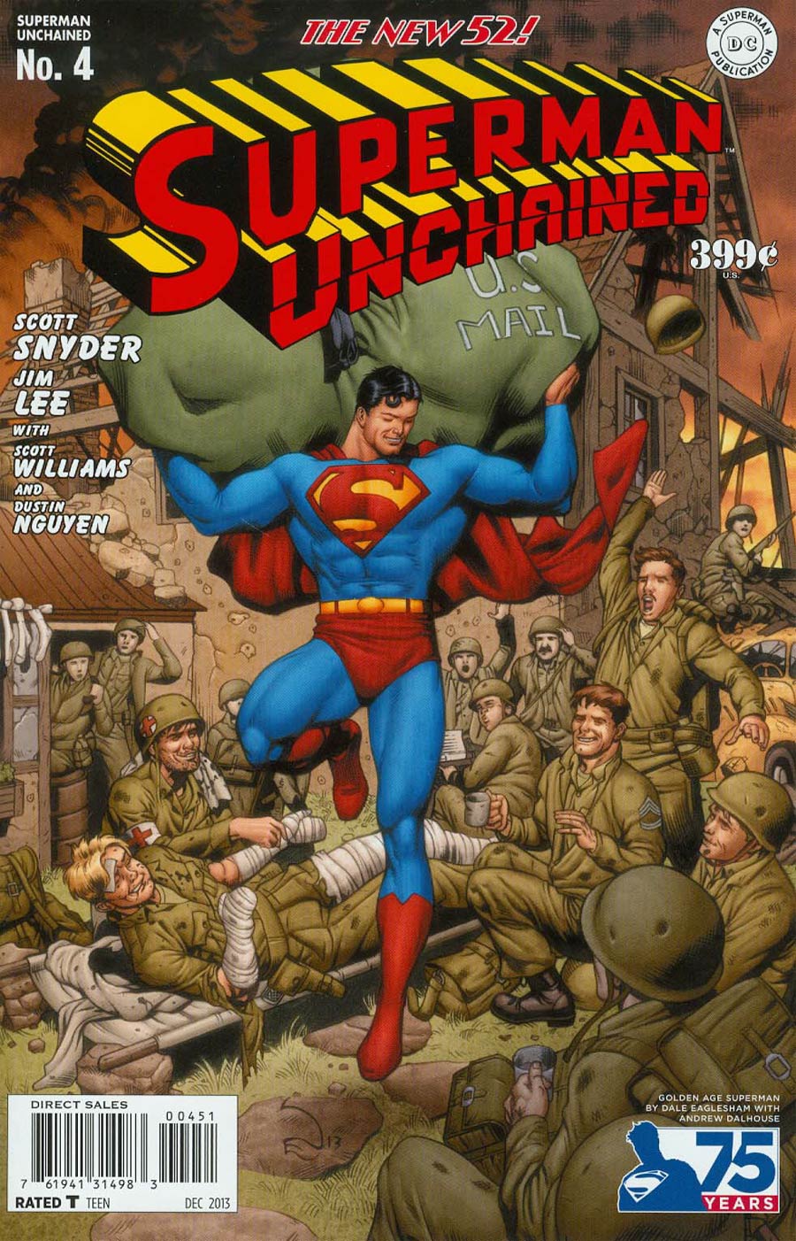 Superman Unchained #4 Cover F Incentive 75th Anniversary Golden Age Variant Cover By Andrew Dalhouse