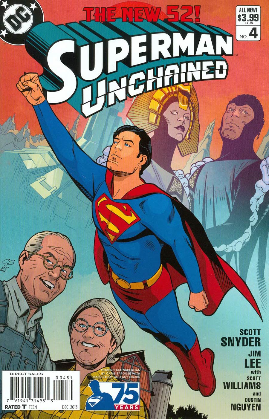 Superman Unchained #4 Cover I Incentive 75th Anniversary Modern Age Variant Cover By Chris Sprouse