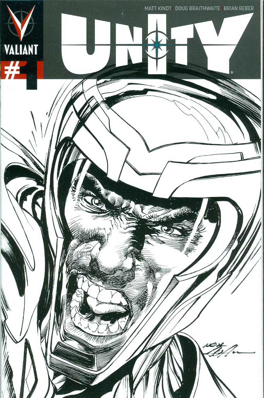 Unity Vol 2 #1 Cover L Incentive Neal Adams Black & White Sketch Cover