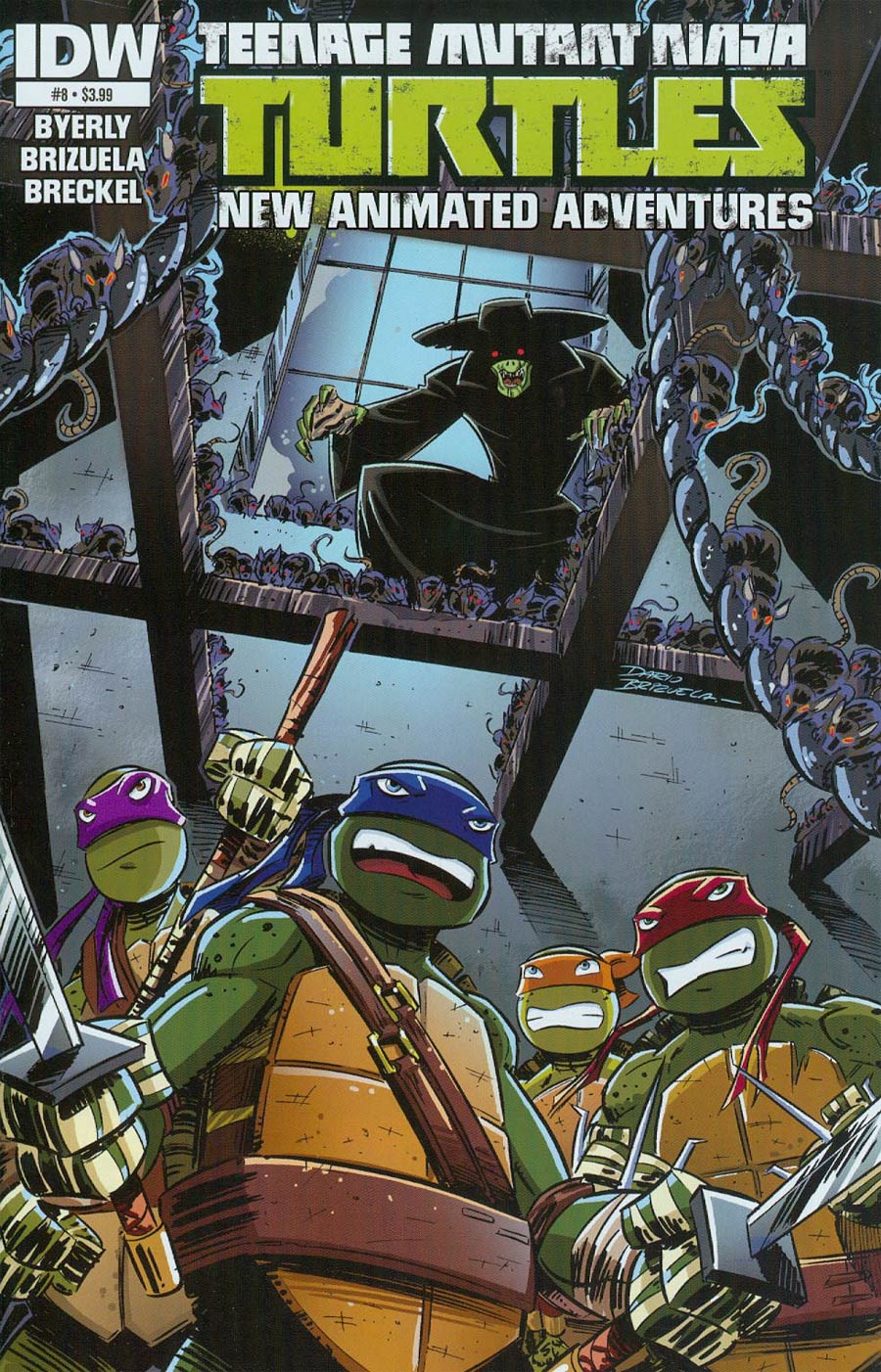 Teenage Mutant Ninja Turtles New Animated Adventures #8 Cover A Regular Dario Brizuela Cover