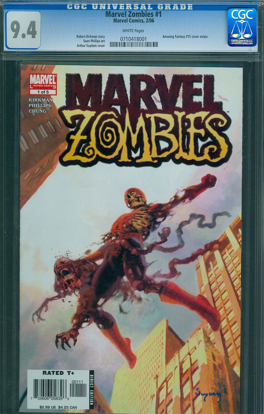 Marvel Zombies #1 Cover F 1st Ptg CGC 9.4