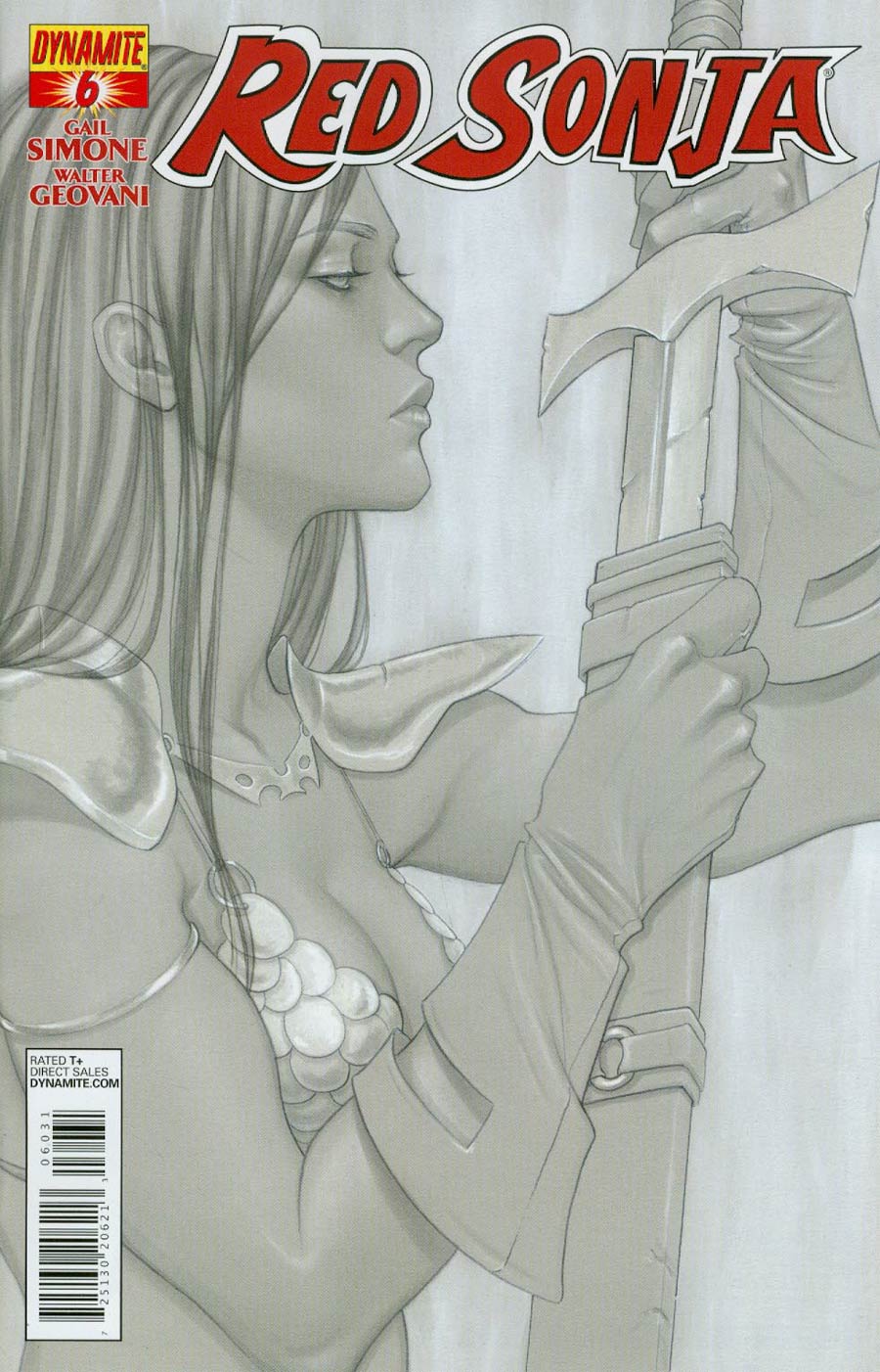 Red Sonja Vol 5 #6 Cover D Incentive Jenny Frison Black & White Cover