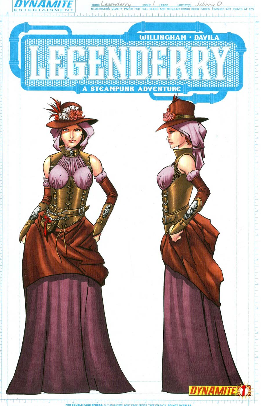 Legenderry A Steampunk Adventure #1 Cover C Incentive Johnny Desjardins Red Sonja Concept Art Variant Cover