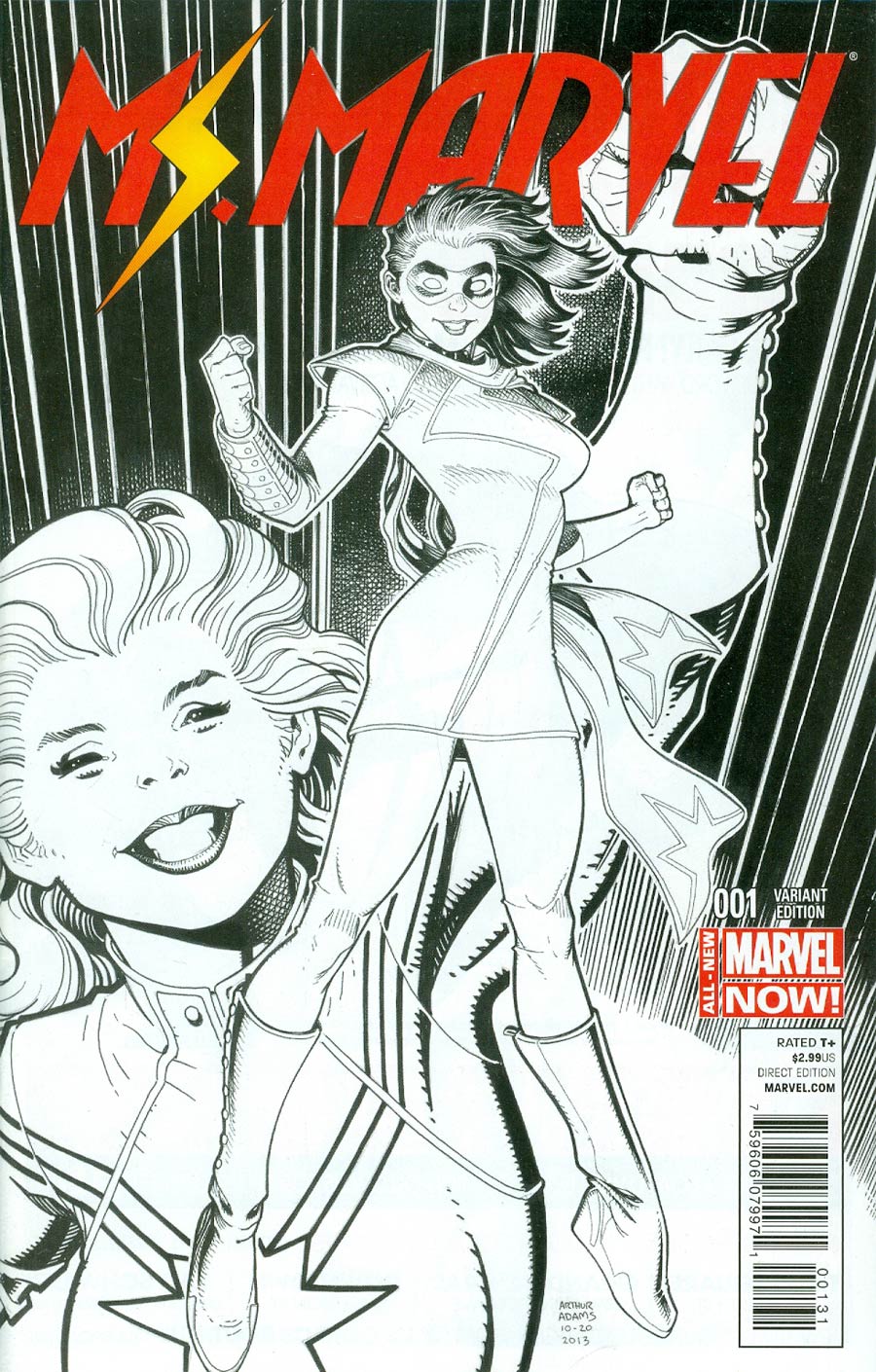 Ms Marvel Vol 3 #1 Cover D Incentive Arthur Adams Sketch Variant Cover