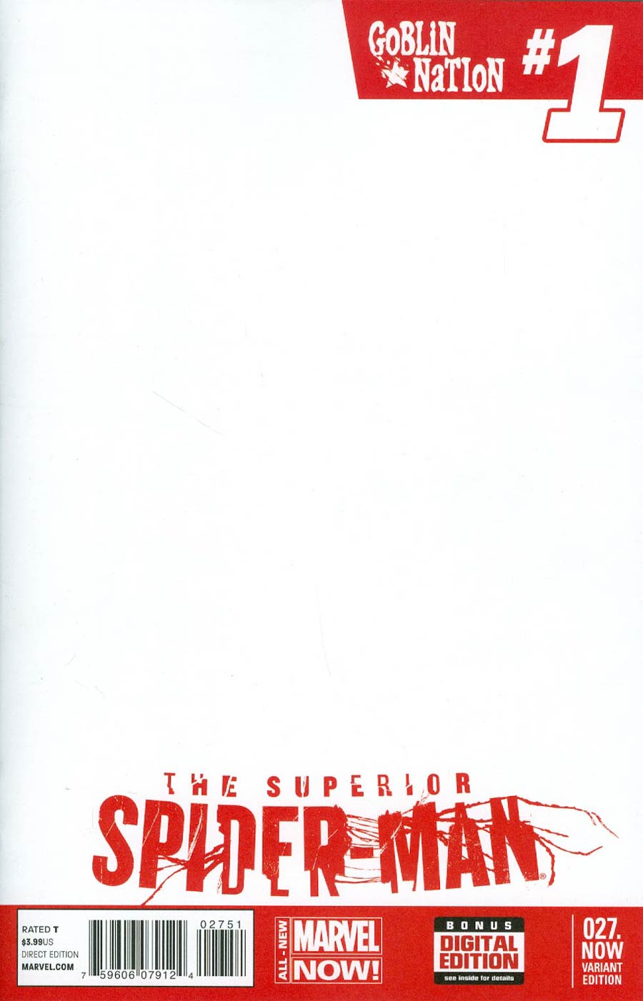 Superior Spider-Man #27.NOW Cover B Variant Blank Cover