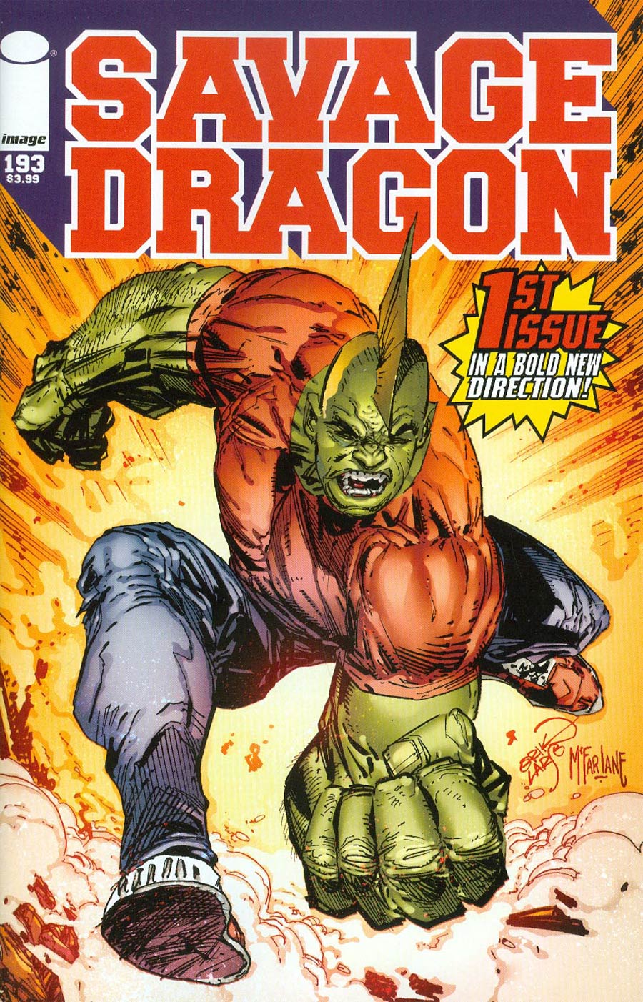 Savage Dragon Vol 2 #193 Cover B Incentive Erik Larsen & Todd McFarlane Variant Cover