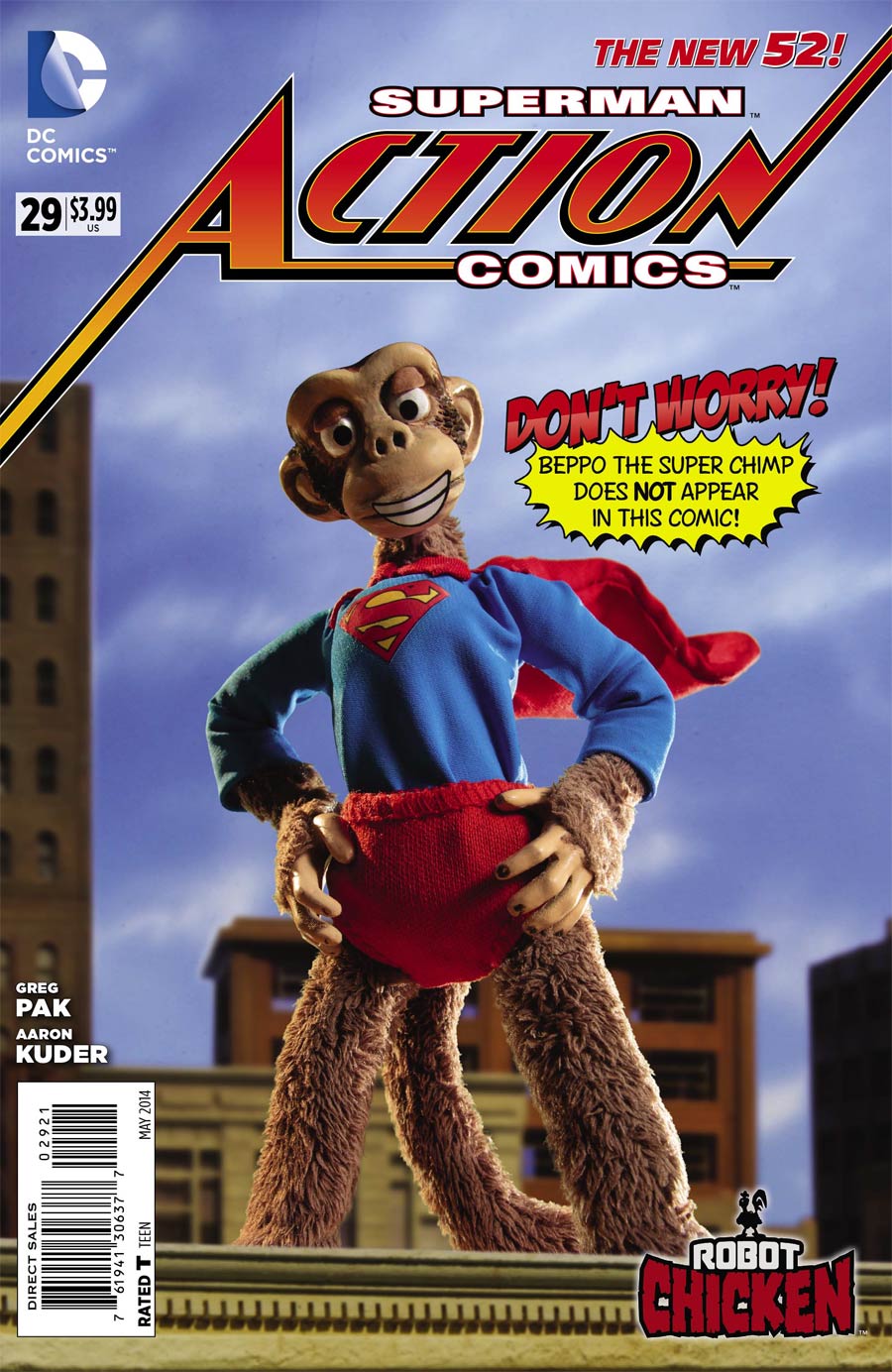 Action Comics Vol 2 #29 Cover B Incentive Robot Chicken Variant Cover