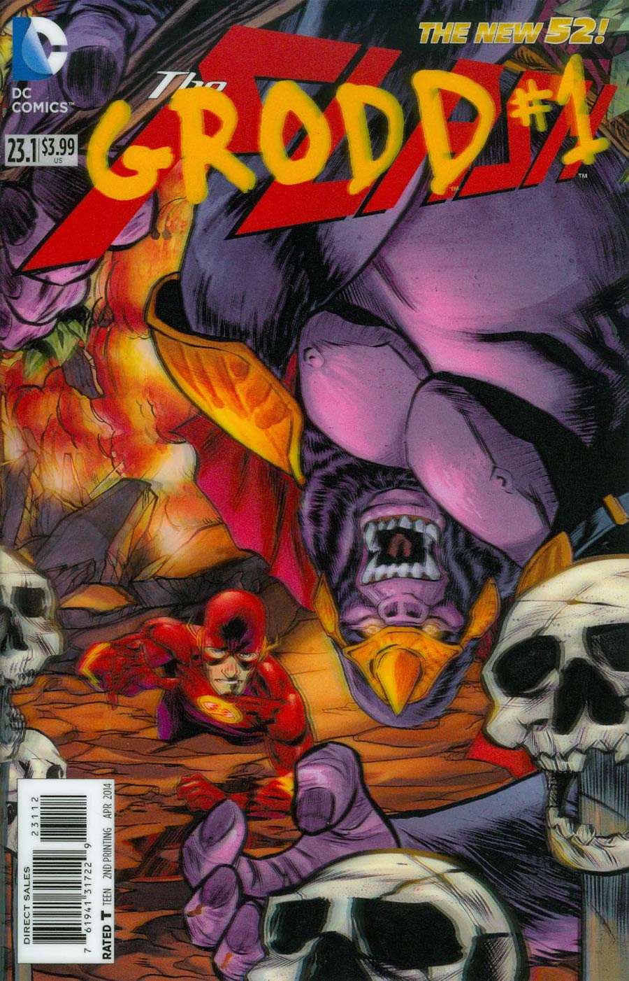 Flash Vol 4 #23.1 Grodd Cover C 2nd Ptg 3D Motion Cover