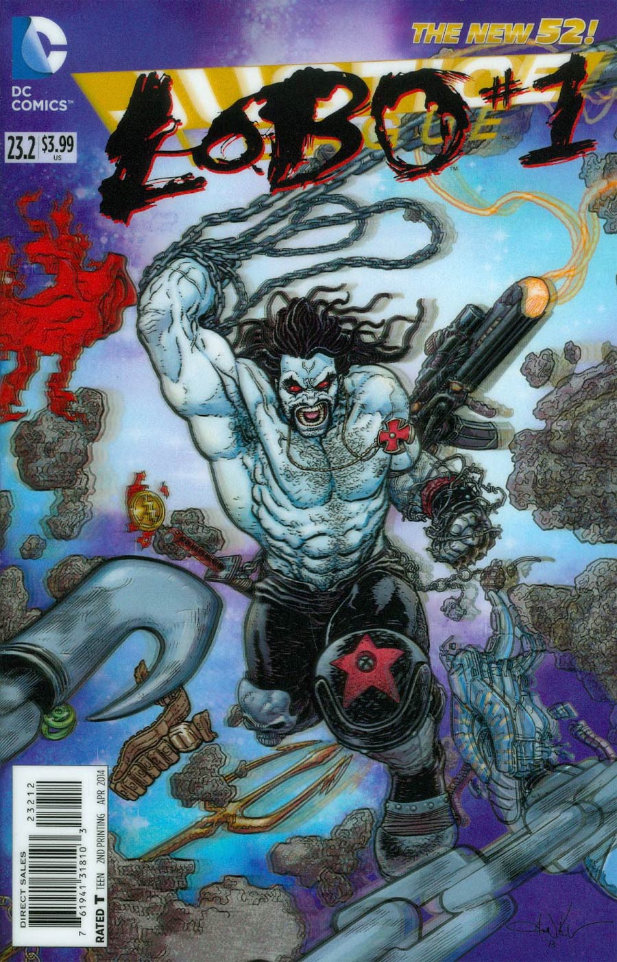 Justice League Vol 2 #23.2 Lobo Cover C 2nd Ptg 3D Motion Cover