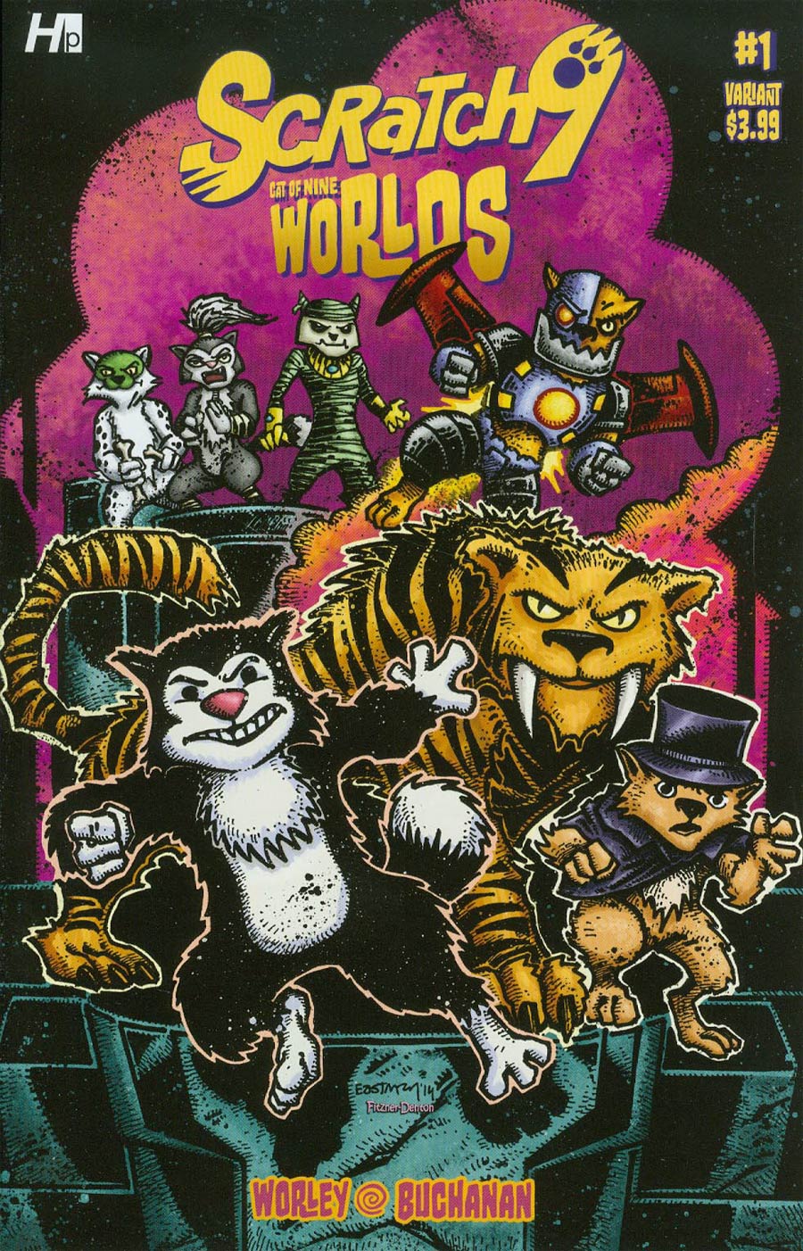 Scratch 9 Cat Of Nine Worlds #1 Cover B Variant Kevin Eastman Cover