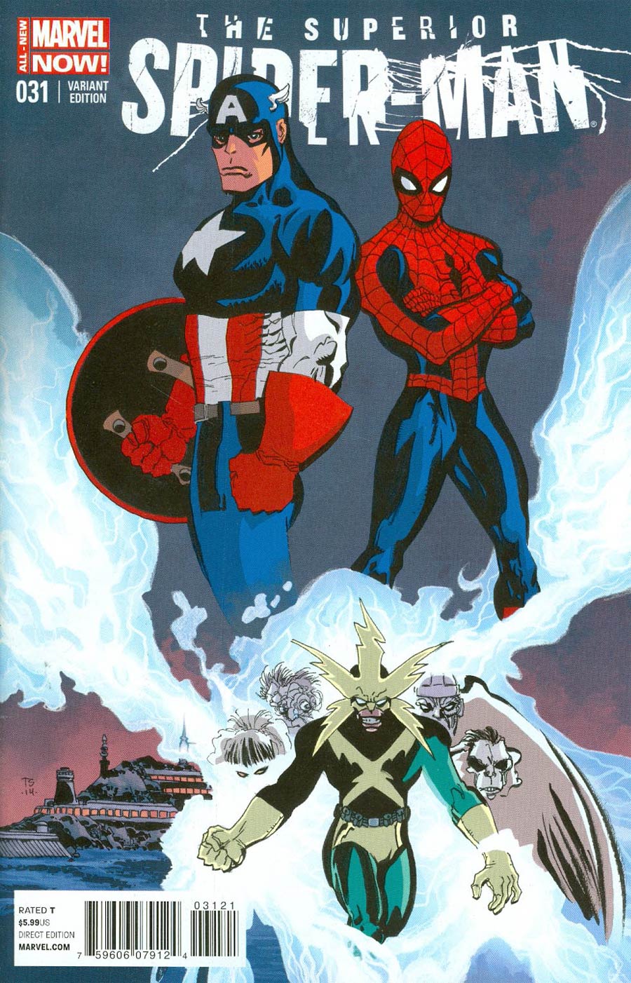 Superior Spider-Man #31 Cover F Incentive Captain America Team-Up Variant Cover