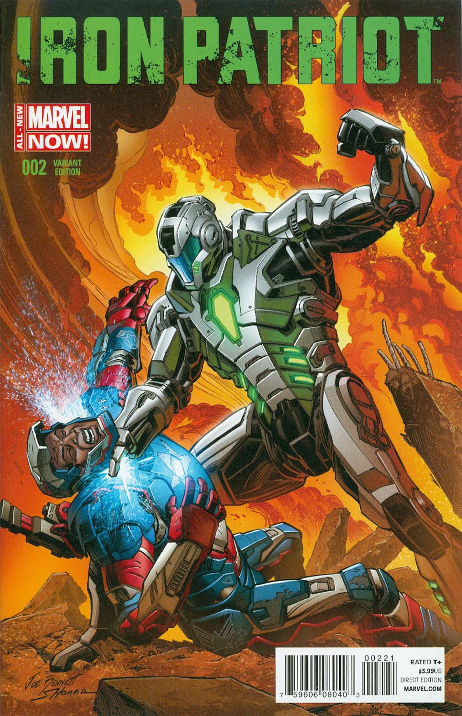 Iron Patriot #2 Cover B Incentive Joe Bennett Variant Cover