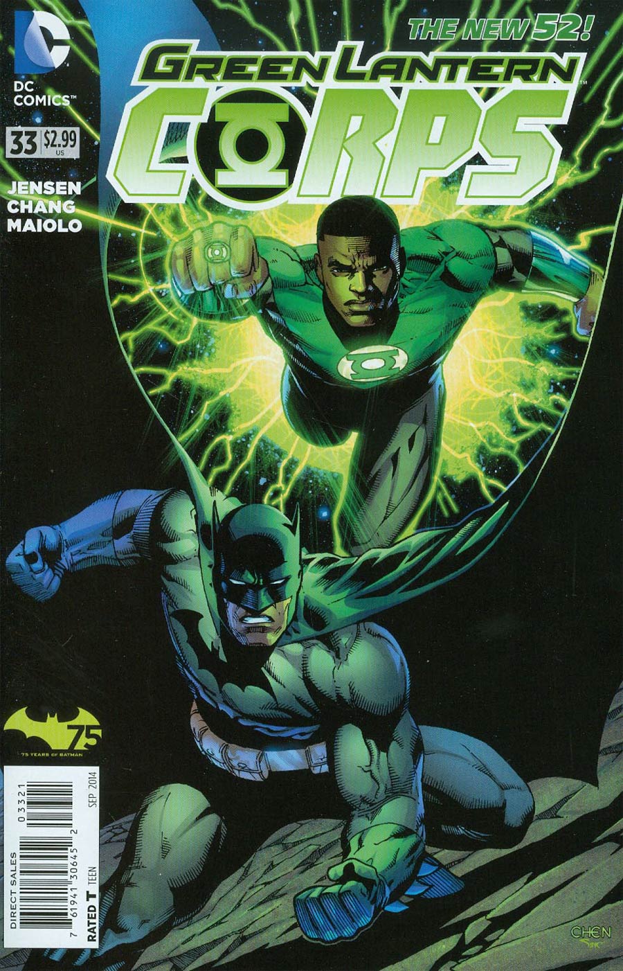 Green Lantern Corps Vol 3 #33 Cover B Variant Sean Chen Batman 75th Anniversary Cover (Uprising Part 6)