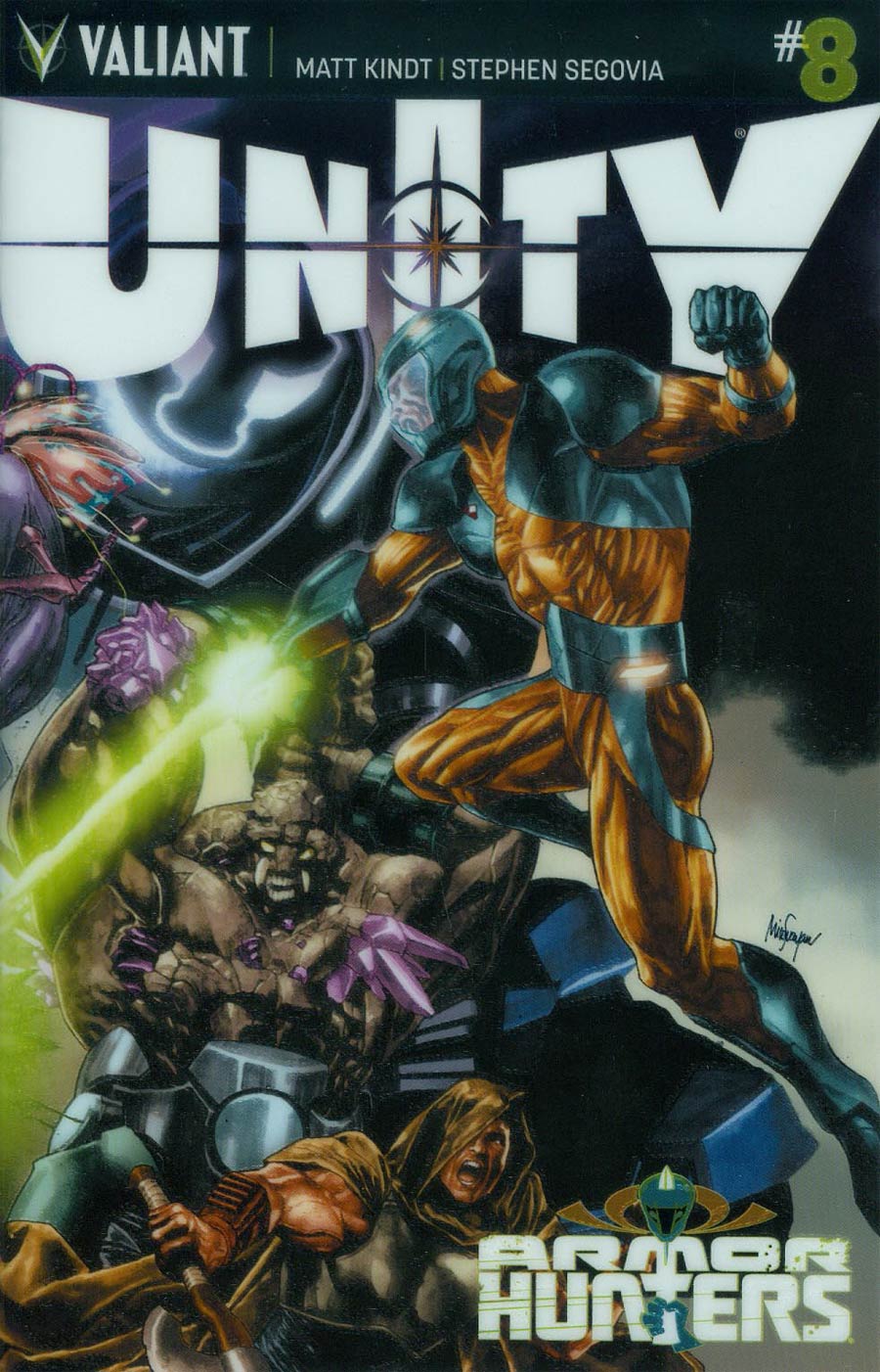 Unity Vol 2 #8 Cover B Variant Mico Suayan Chromium Cover (Armor Hunters Tie-In)