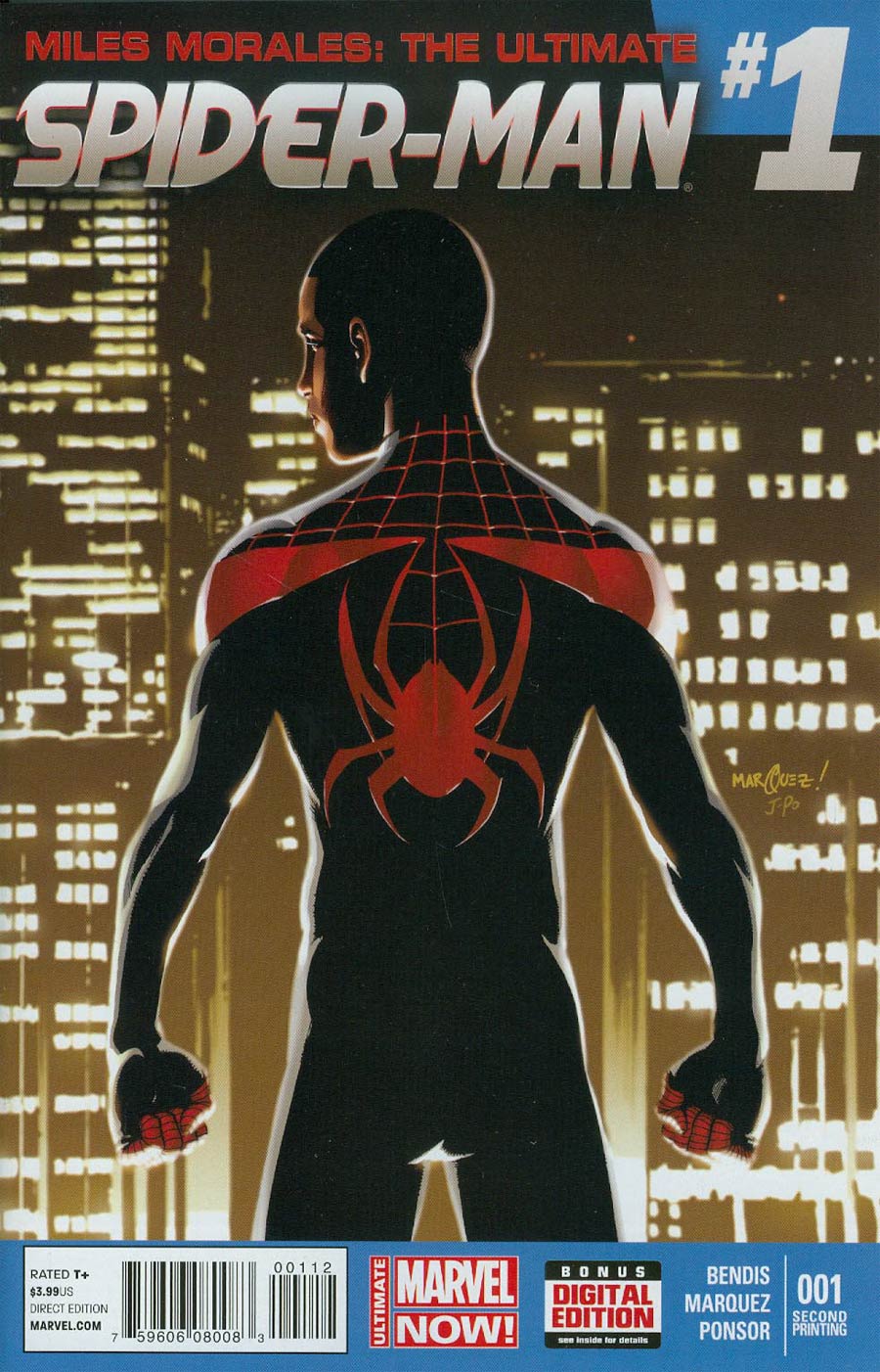 Miles Morales Ultimate Spider-Man #1 Cover D 2nd Ptg David Marquez Variant Cover