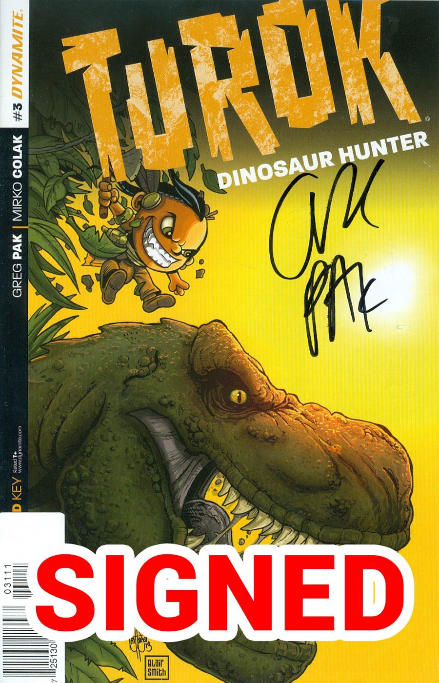 Turok Dinosaur Hunter Vol 2 #3 Cover F Incentive Ken Haeser Lil Turok Variant Cover Signed By Greg Pak