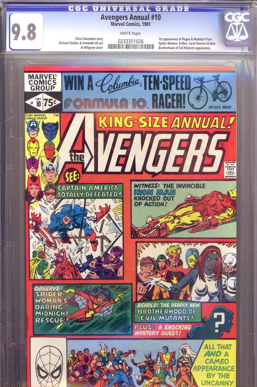 Avengers Annual #10 Cover C CGC 9.8